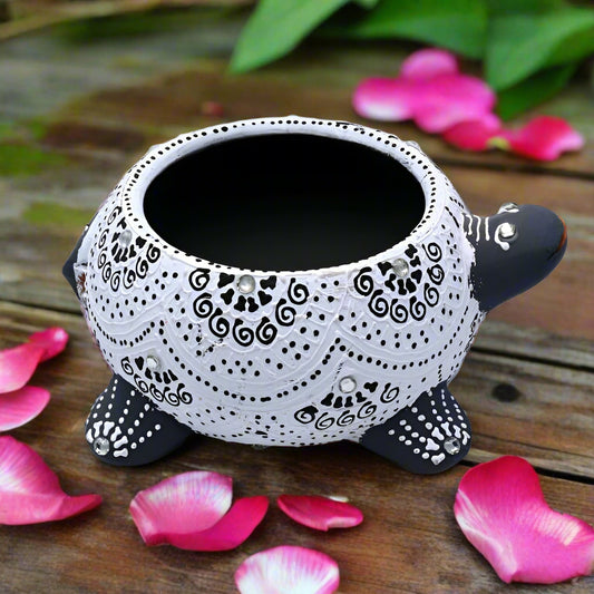 Terracotta Turtle Candle Holder-ArtyCraftz.com