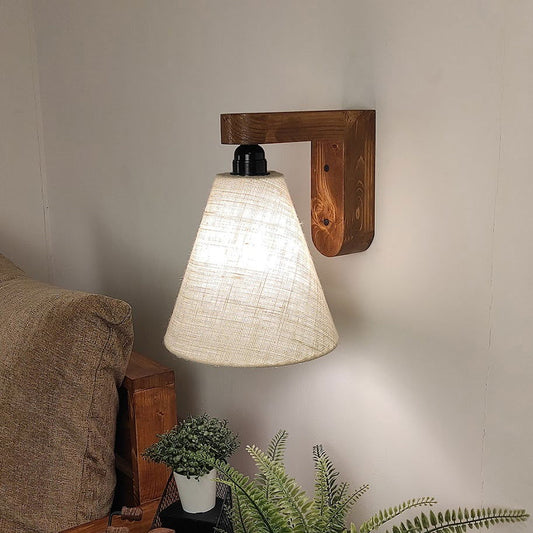 Terzo Brown Wooden Wall Light - ArtyCraftz.com