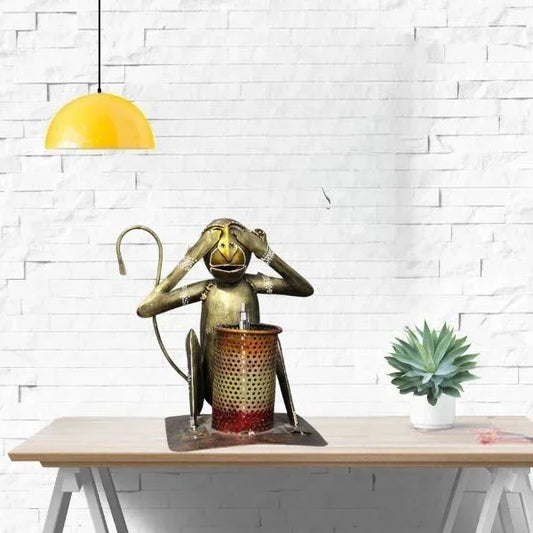 The Metal Monkey Pen Stand Product Improves the Enhance of Office And Home Palace - ArtyCraftz.com