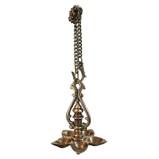 Thooku Vilakku Indian Diwali Oil Lamp Pooja Diya Brass - ArtyCraftz.com