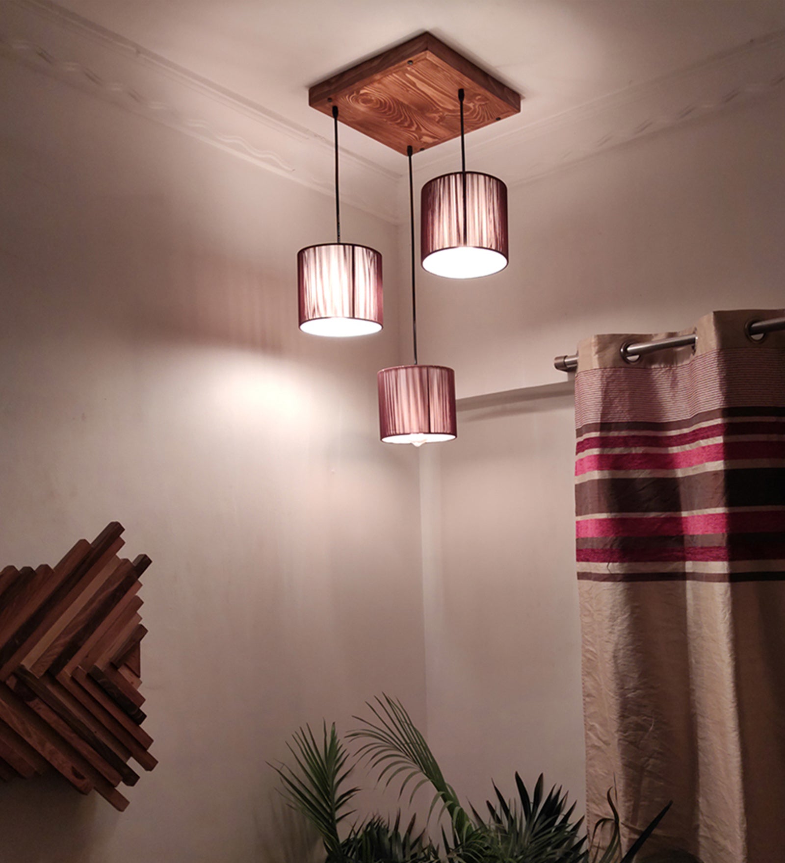 Tiga Brown Cluster Hanging Lamp-ArtyCraftz.com