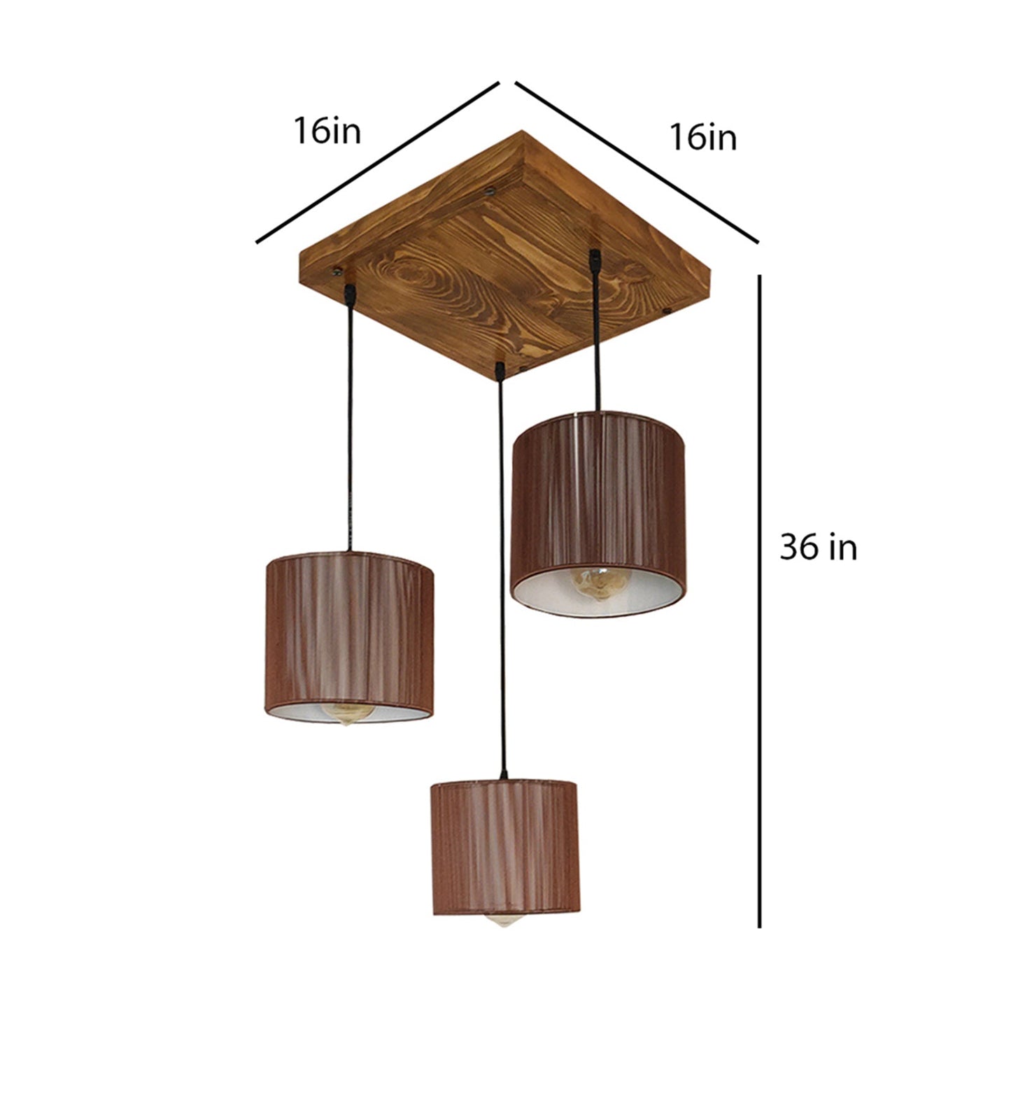 Tiga Brown Cluster Hanging Lamp-ArtyCraftz.com