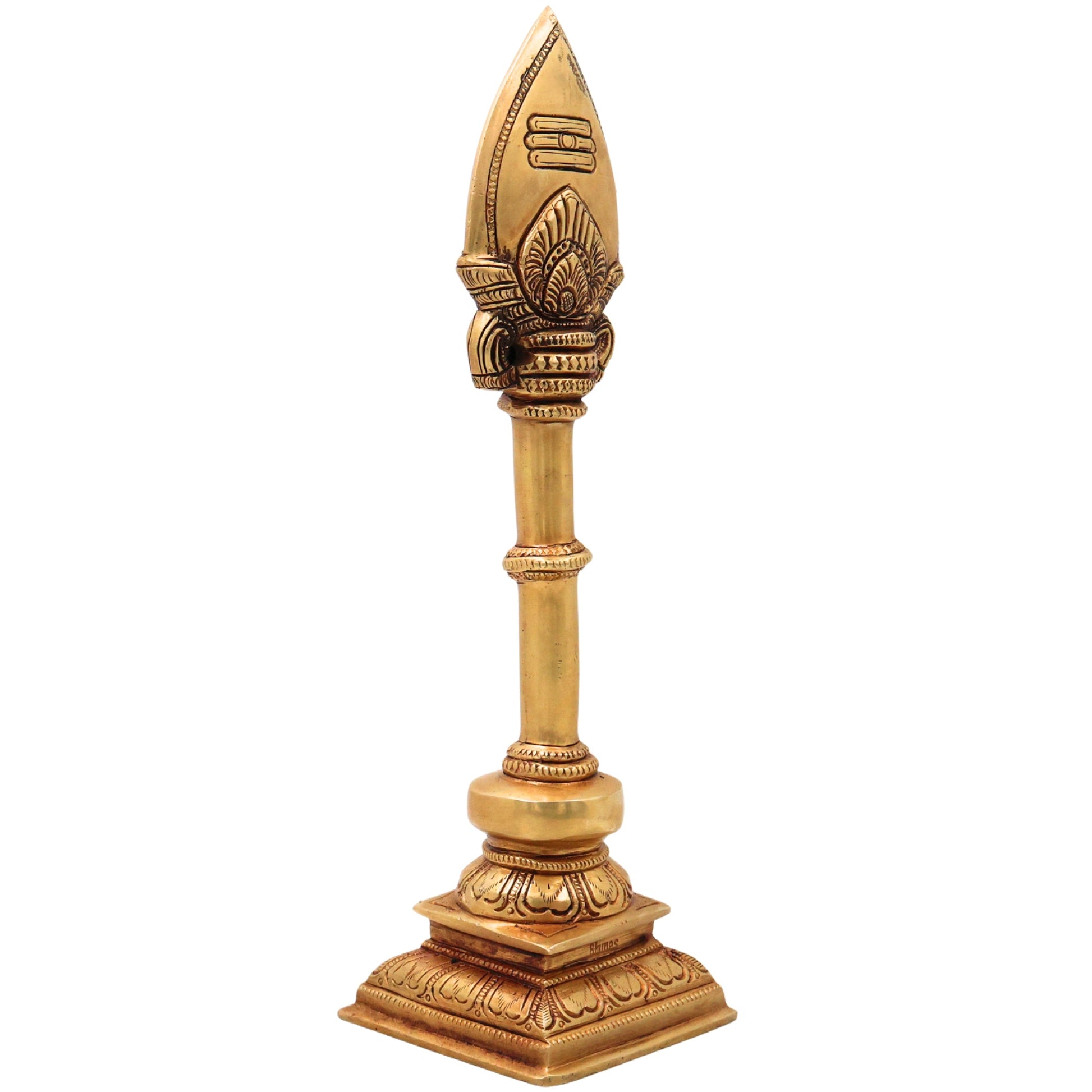 Traditional Brass Murugan Vel Statue 12 Inches-ArtyCraftz.com