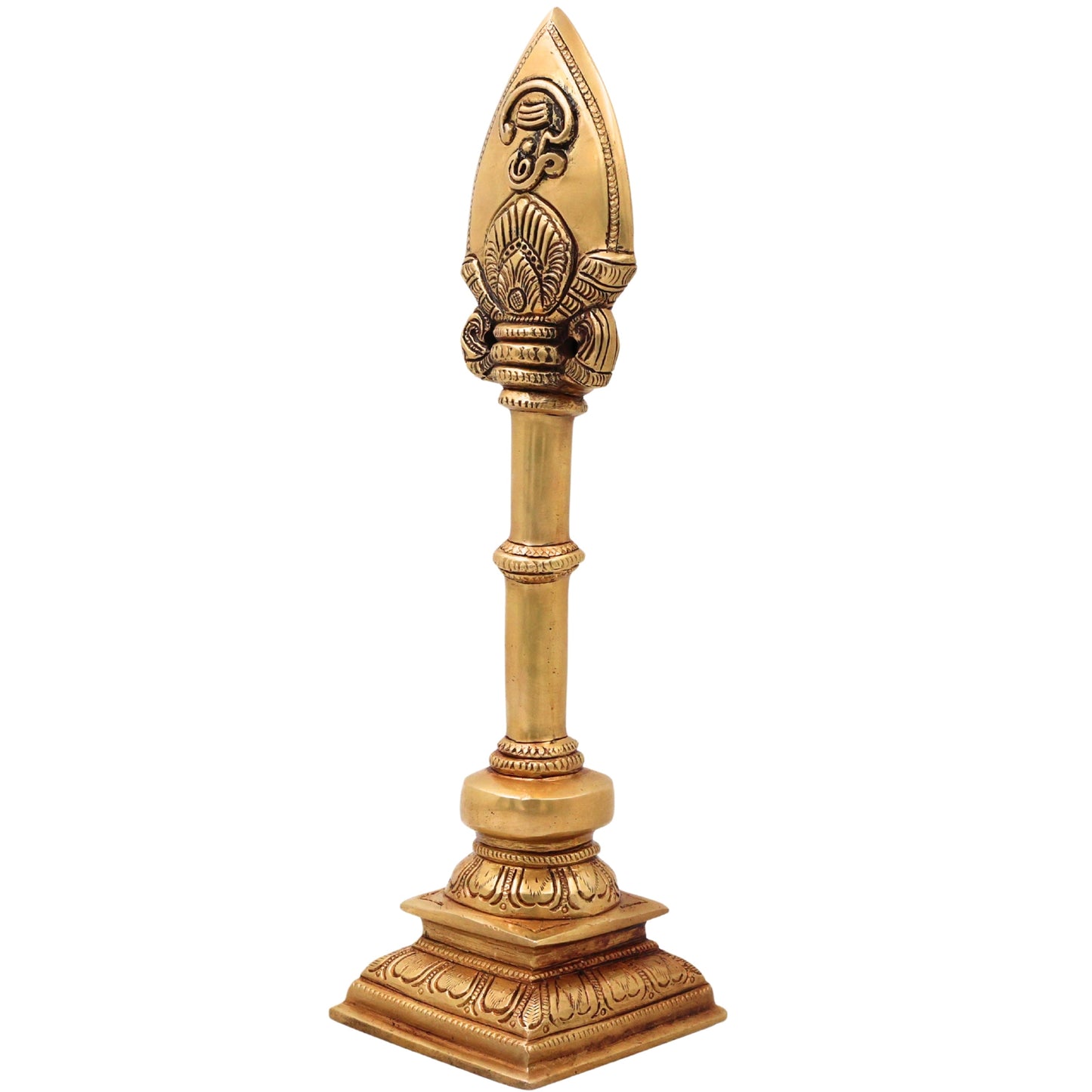 Traditional Brass Murugan Vel Statue 12 Inches-ArtyCraftz.com
