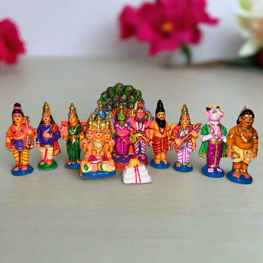 Traditional Clay Meenakshi Kalyanam Set-ArtyCraftz.com