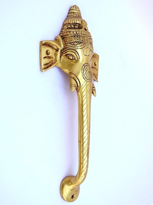 Traditional Door Handle Made of Brass Ganesha Handle (Set of 2 Pieces)