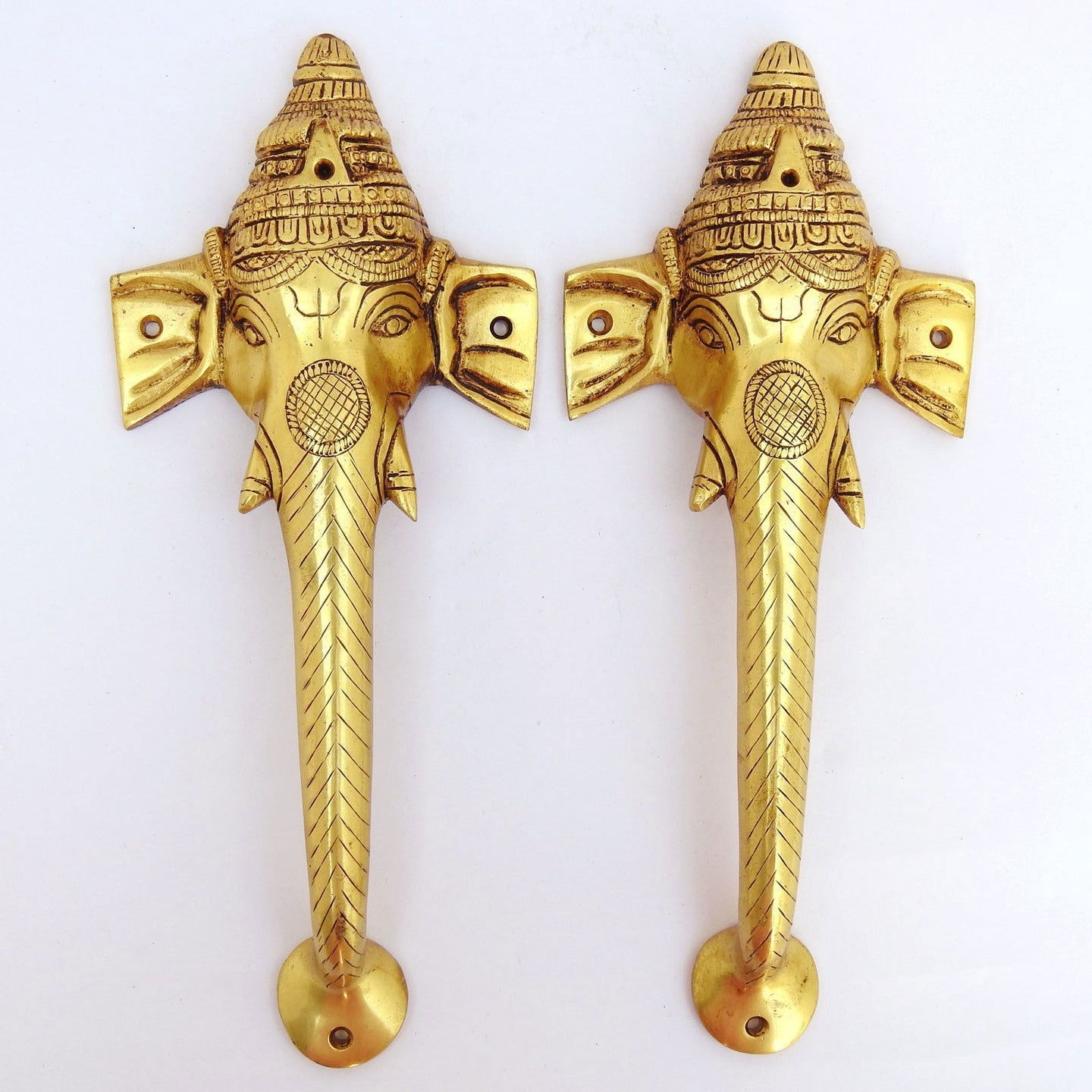 Traditional Door Handle Made of Brass Ganesha Handle (Set of 2 Pieces) - ArtyCraftz.com
