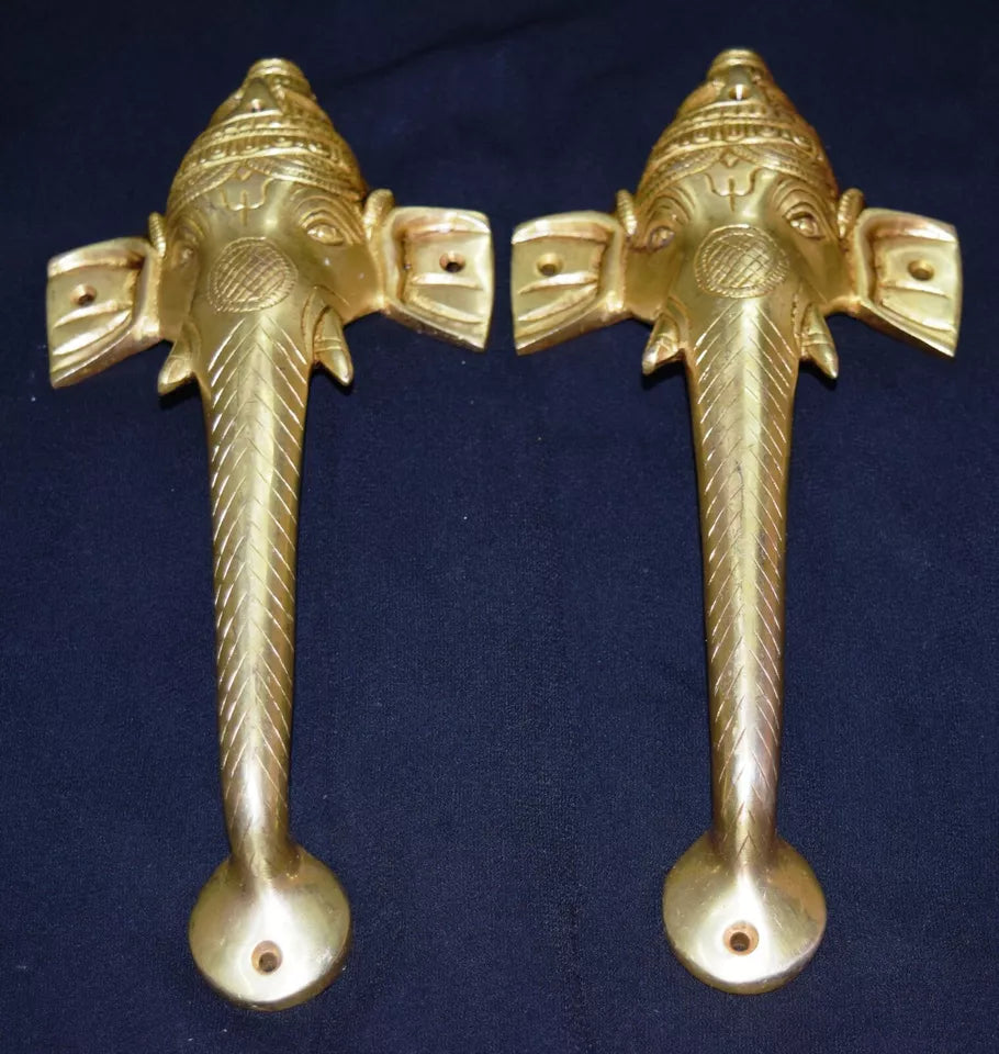 Traditional Door Handle Made of Brass Ganesha Handles
