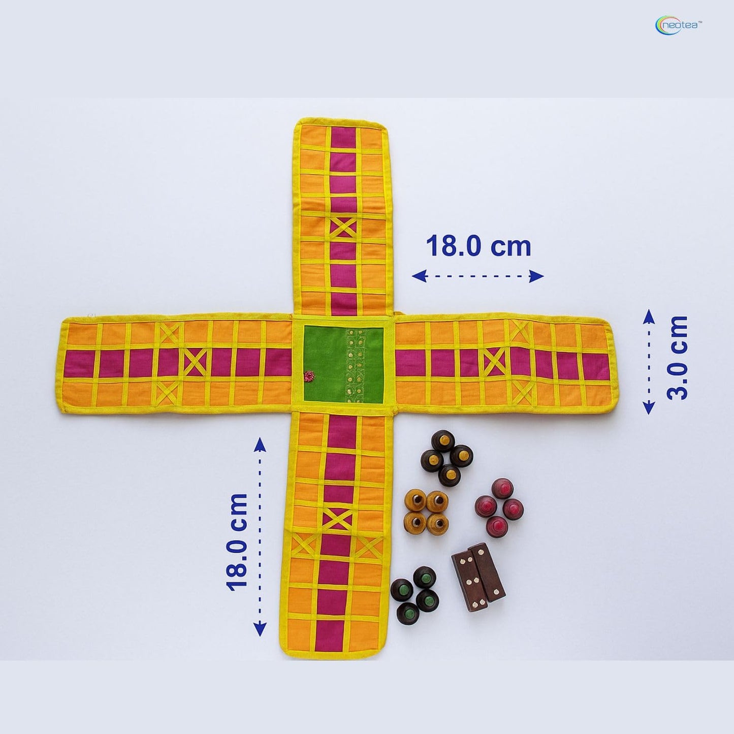 Traditional Fabric Ludo Game Set-ArtyCraftz.com