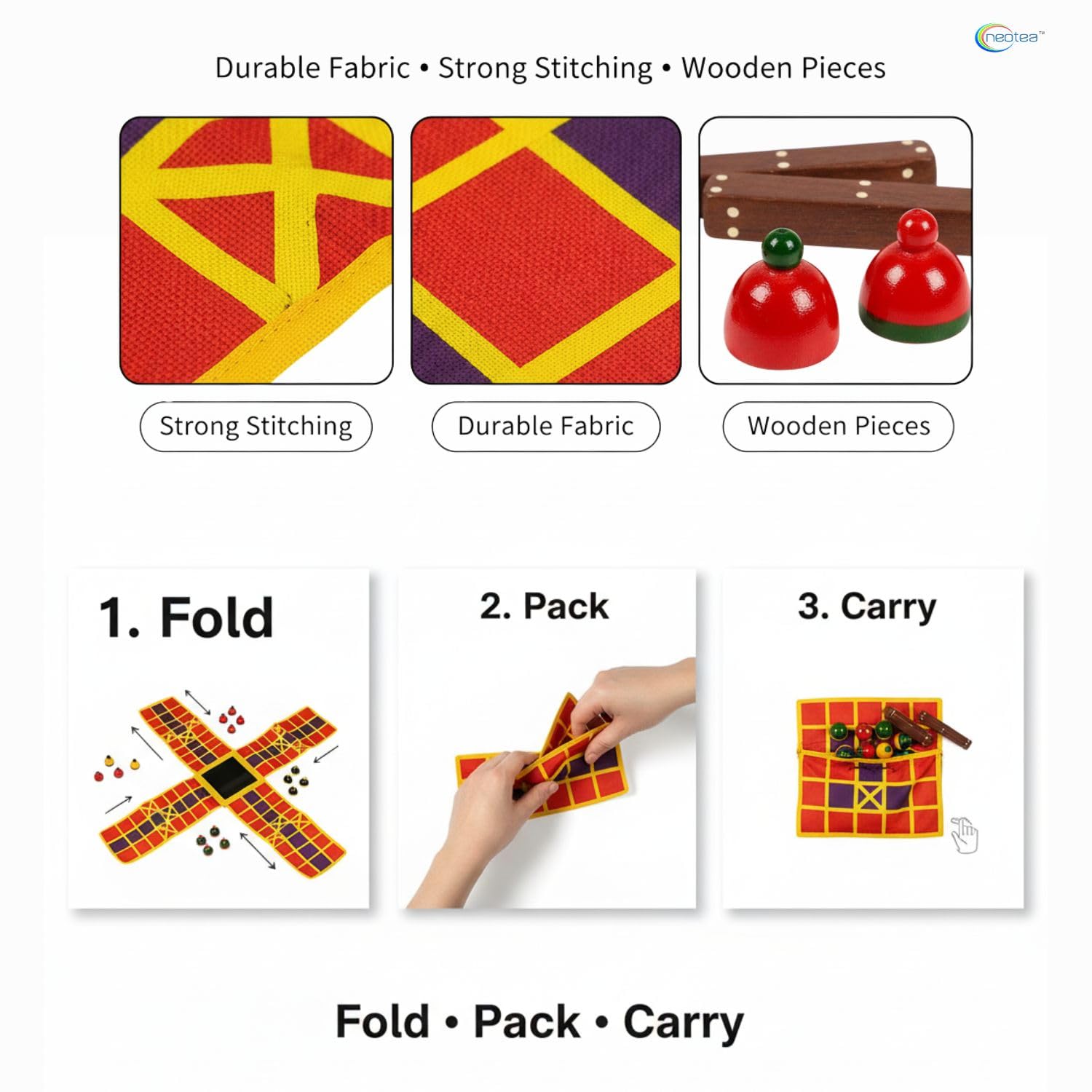 Traditional Fabric Ludo Game Set-ArtyCraftz.com