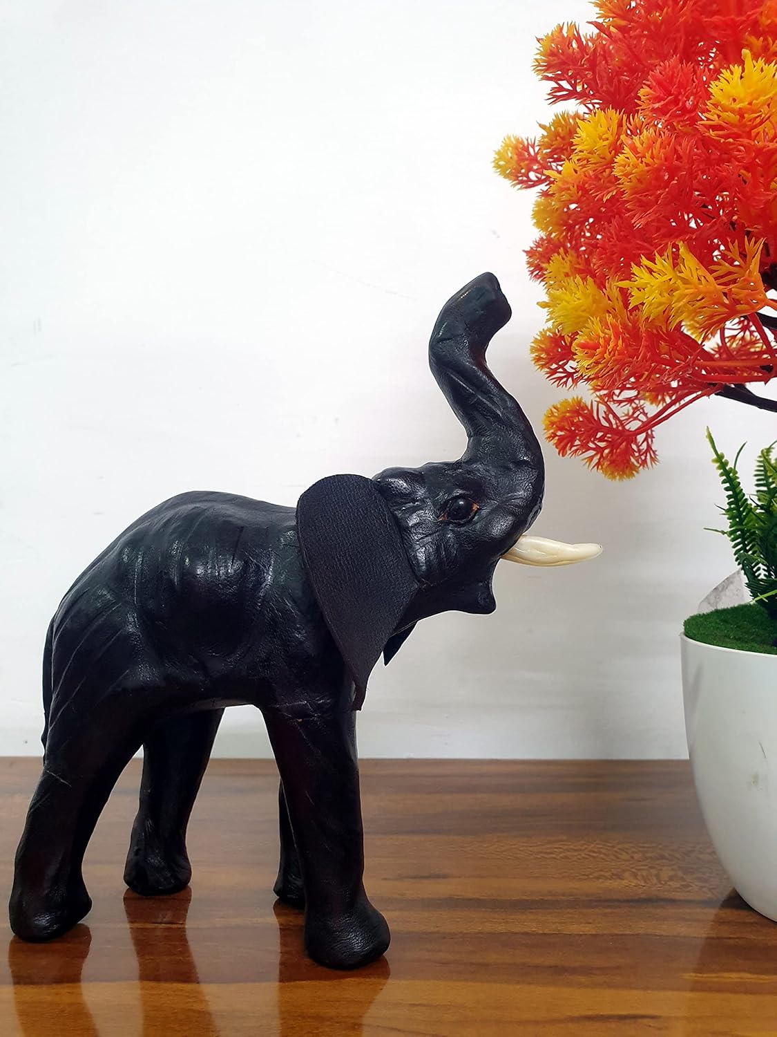 Traditional Leather Craft Elephant Figurine-ArtyCraftz.com