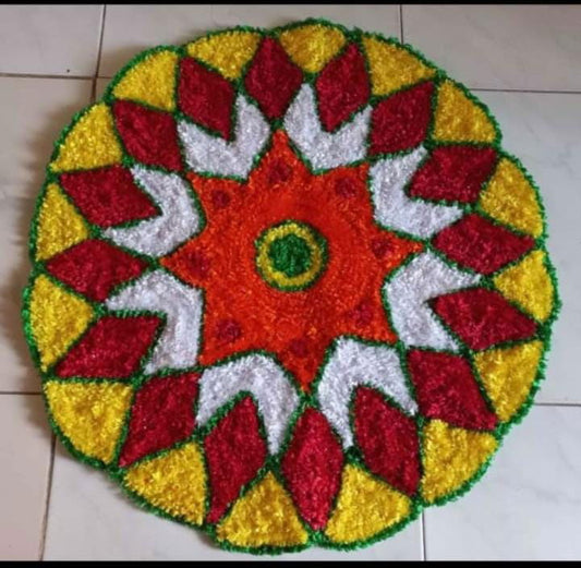 Traditional Modern Rangoli Door Mat for Home,Temple,Living Room,Door Entrance 4 Feet - ArtyCraftz.com