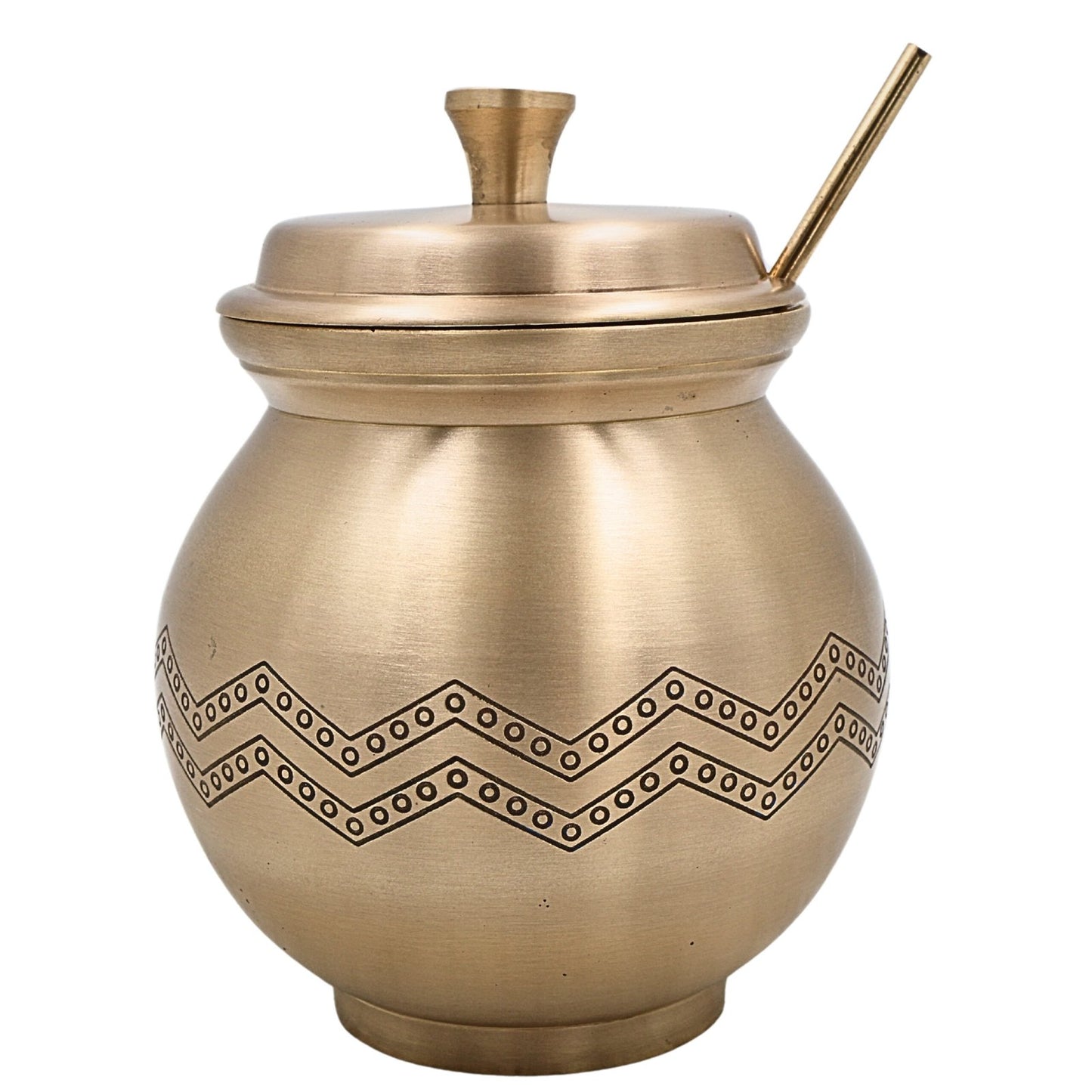 Traditional Peetal Ghee Oil Container 1 Liter -ArtyCraftz.com