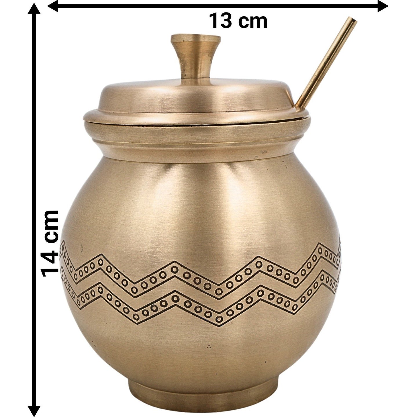 Traditional Peetal Ghee Oil Container 1 Liter -ArtyCraftz.com