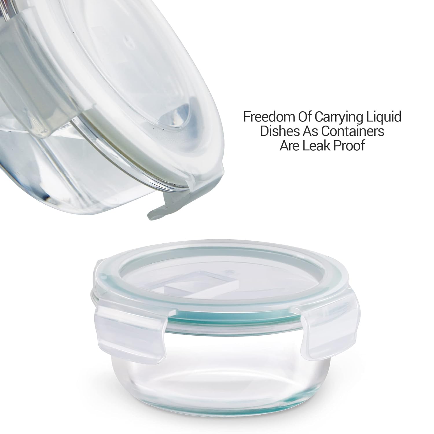 Treo All Fresh Glass Tiffin Set – 5-Piece Stackable Lunch Box