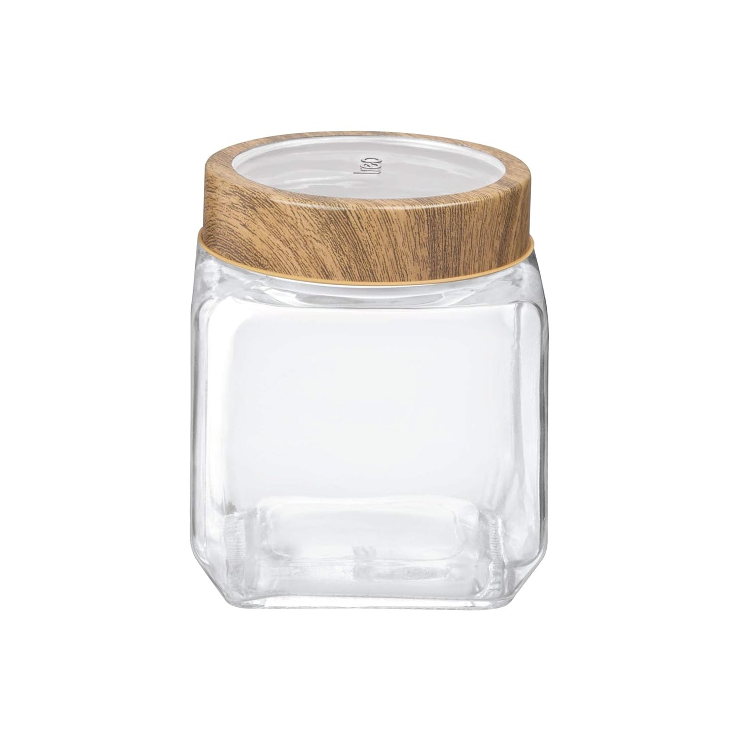 Treo Woody Cube Glass Jar-ArtyCraftz.com
