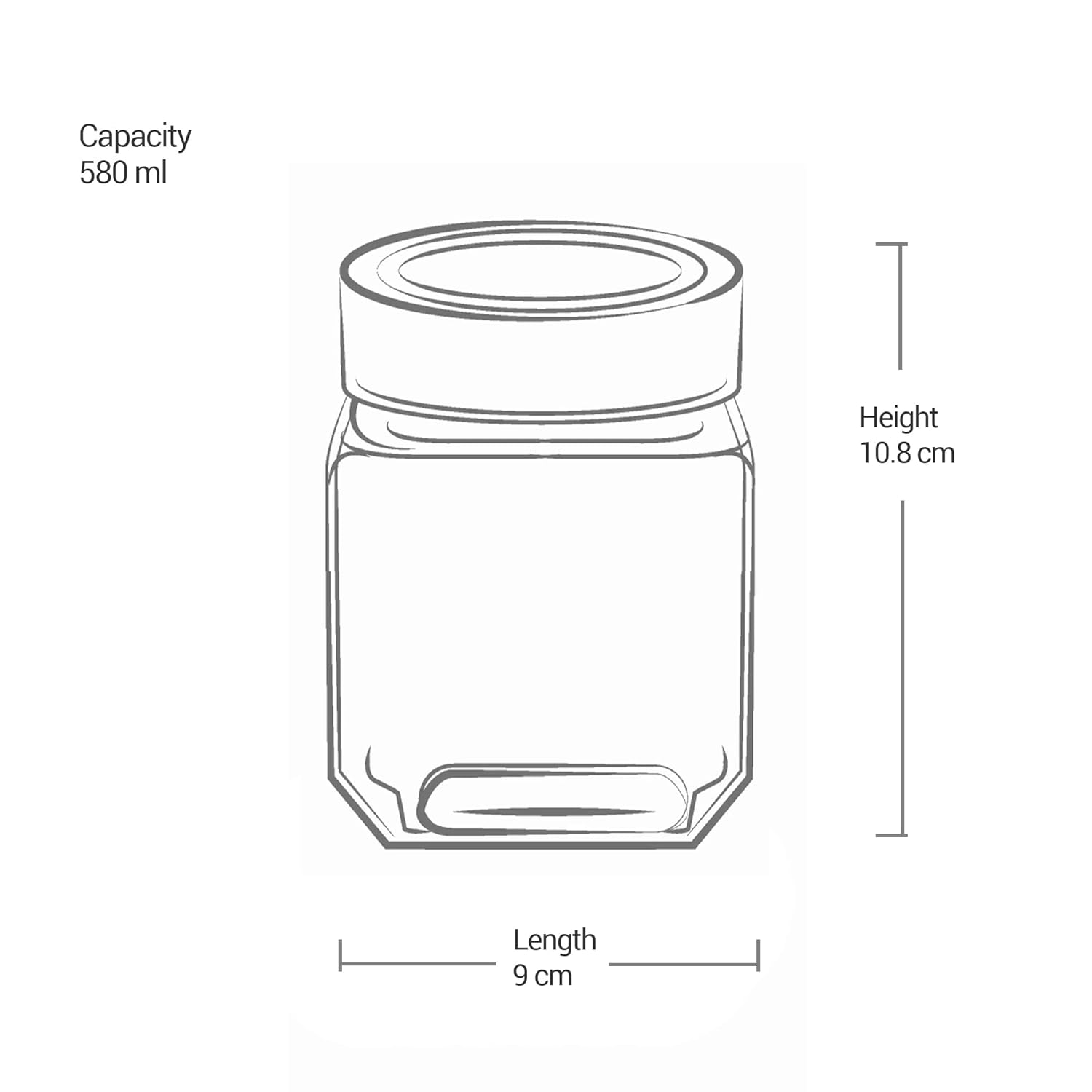 Treo Woody Cube Glass Jar-ArtyCraftz.com
