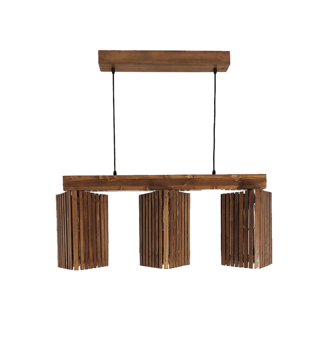 Trikona Brown 3 Series Hanging Lamp-ArtyCraftz.com