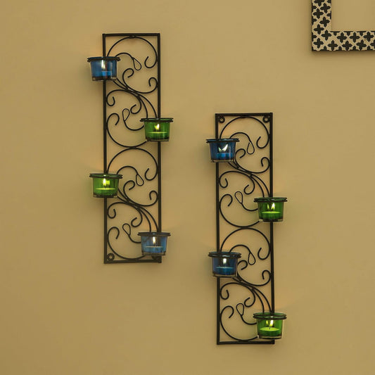 Twisted Petals Wall Mounted Candle Holders