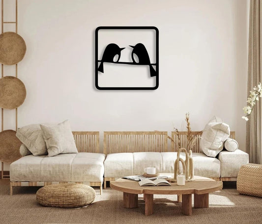 Two Birds Metal Wall Art-ArtyCraftz.com