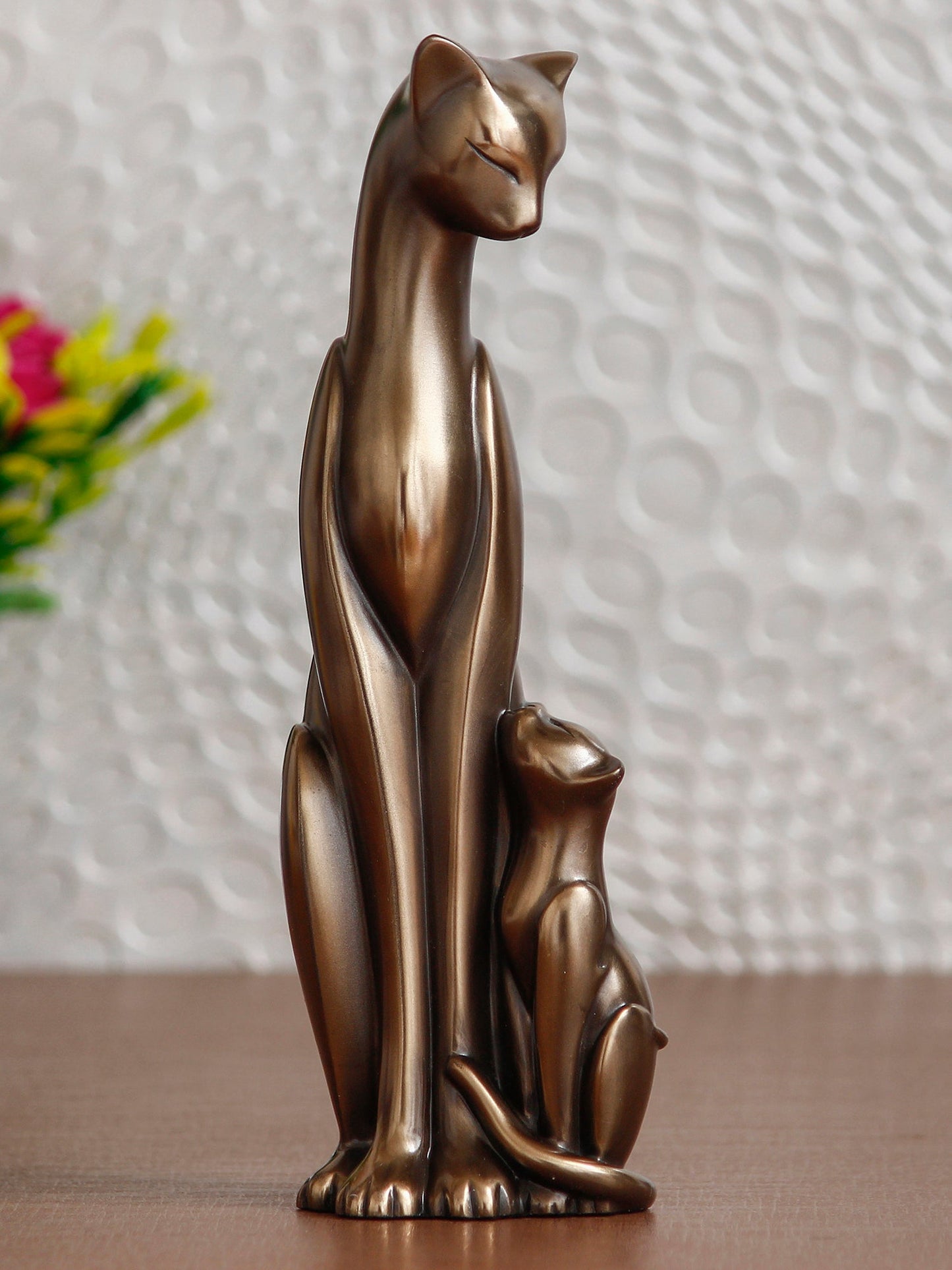 Resin Cat Family Idols, Standard, Multicolour, 1 Piece