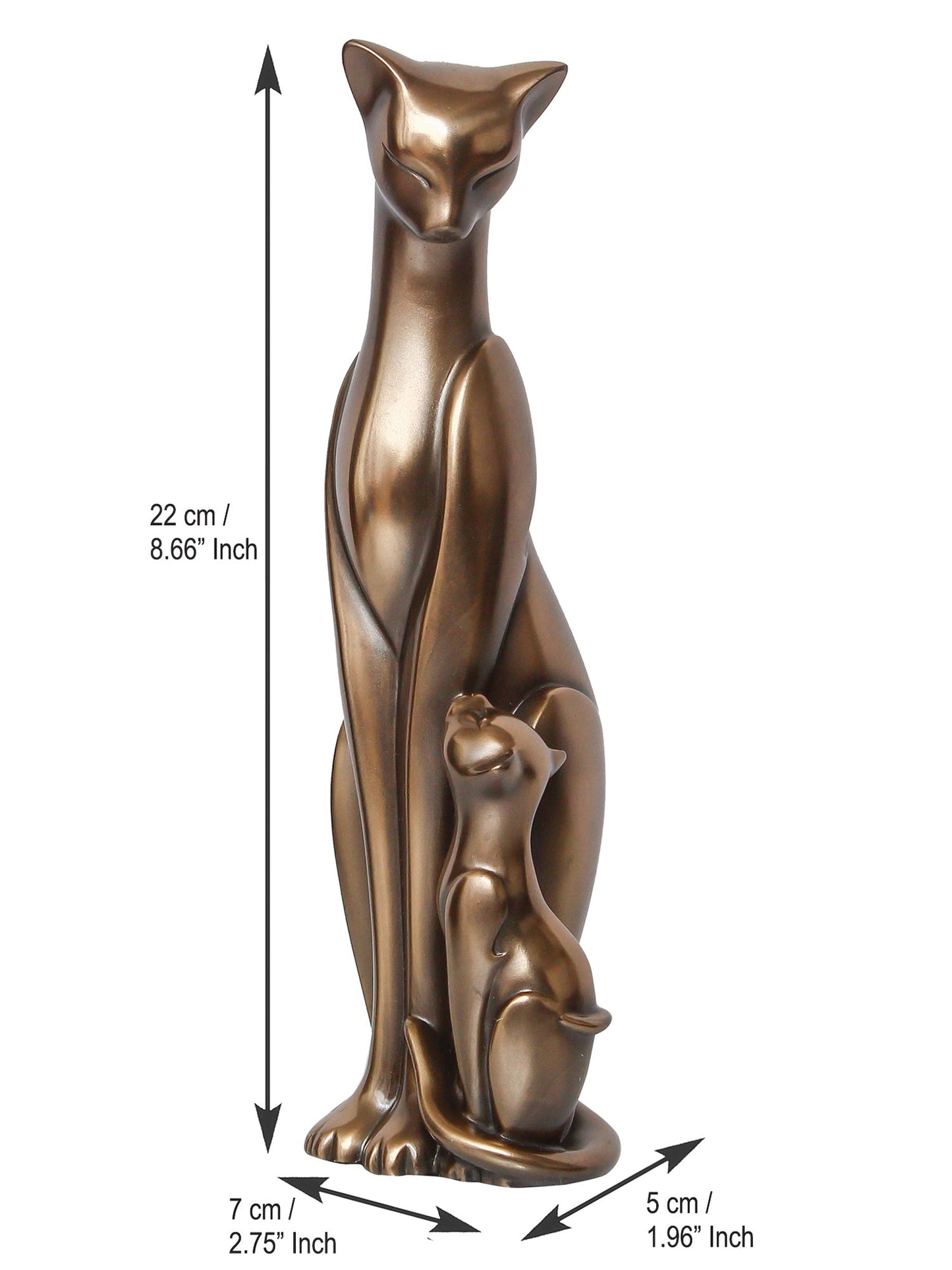 Resin Cat Family Idols, Standard, Multicolour, 1 Piece