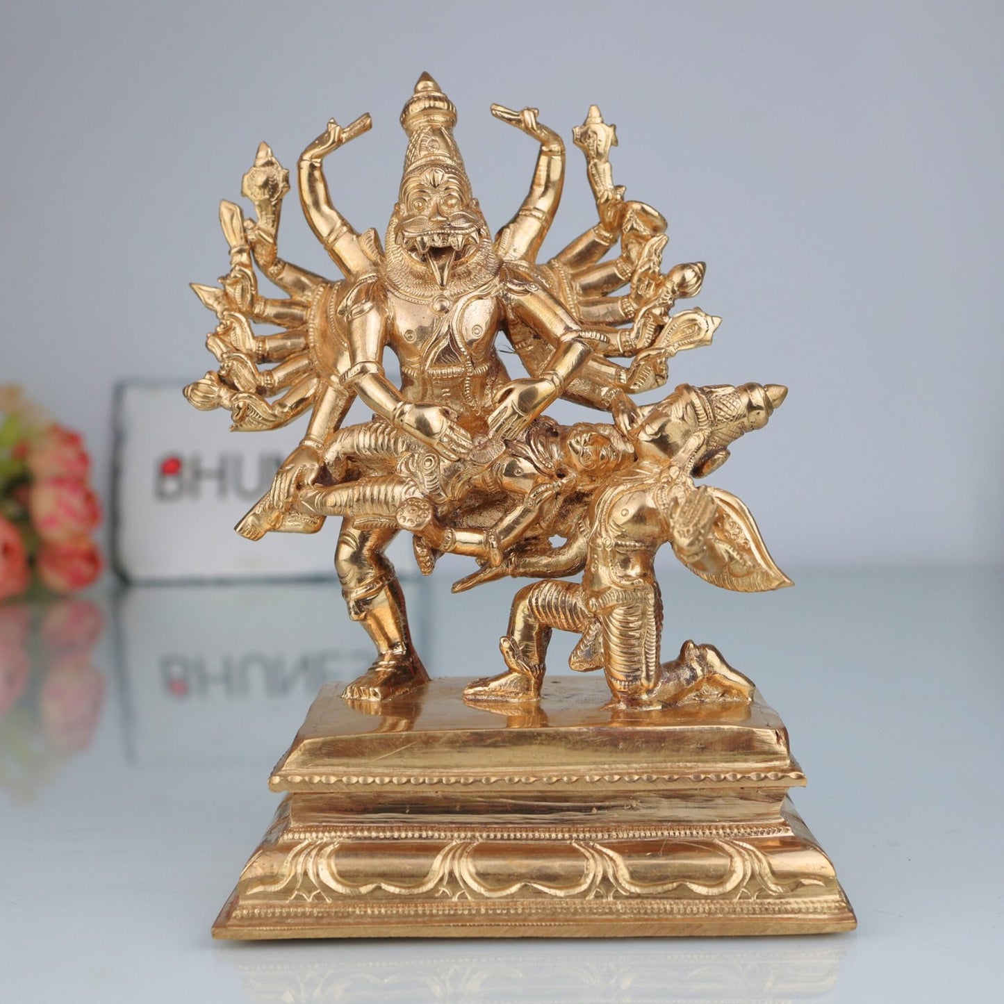 Ugra Narasimha Killing Hiranyakashipu Idol-ArtyCraftz.com