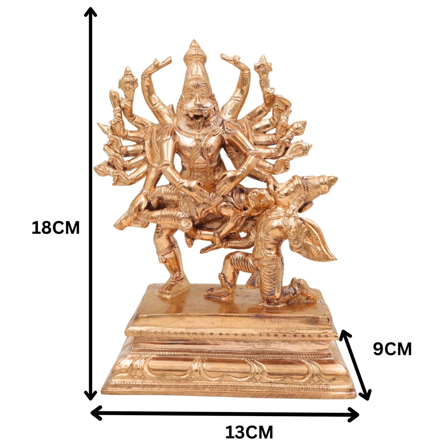 Ugra Narasimha Killing Hiranyakashipu Idol-ArtyCraftz.com