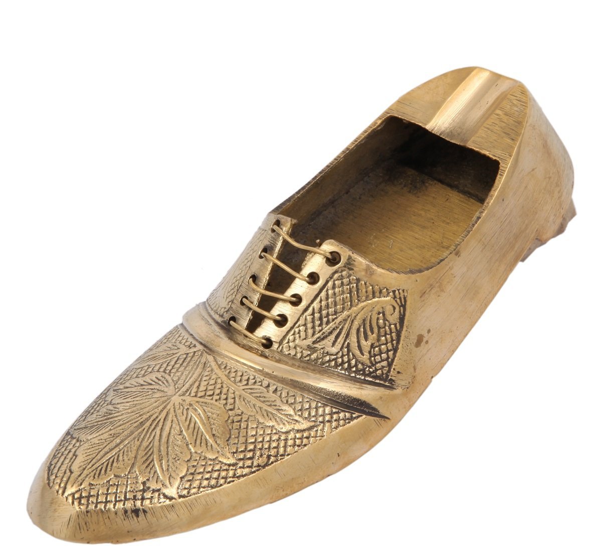 Unique Leaf Embossed Brass Ashtray-ArtyCraftz.com