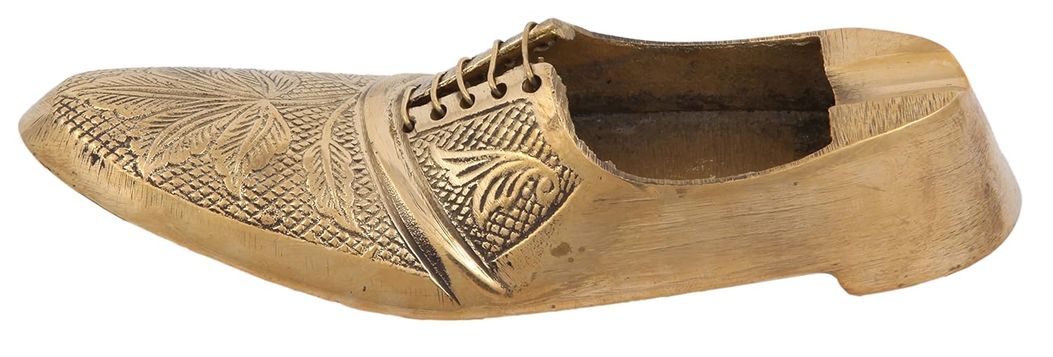 Unique Leaf Embossed Brass Ashtray-ArtyCraftz.com