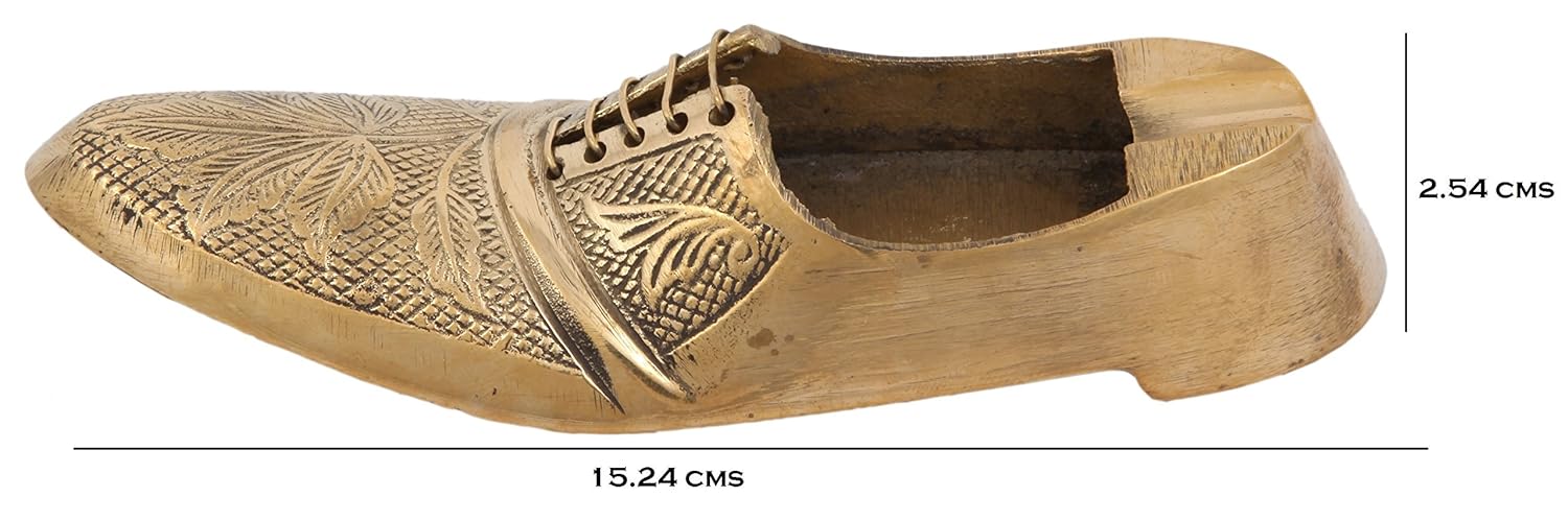 Unique Leaf Embossed Brass Ashtray-ArtyCraftz.com