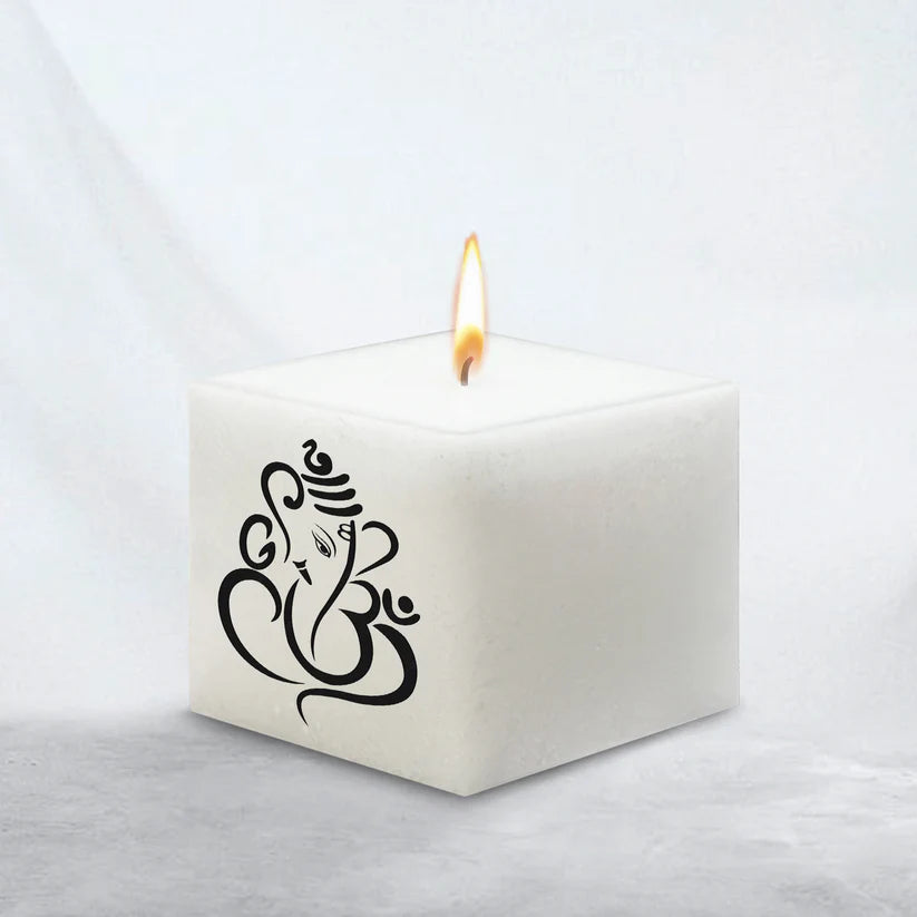 Unscented Ganesha Candle -ArtyCraftz