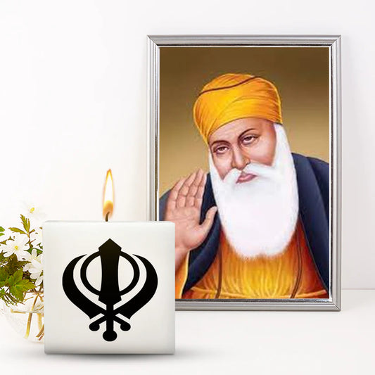 Unscented Waheguru Square Candle - ArtyCraftz