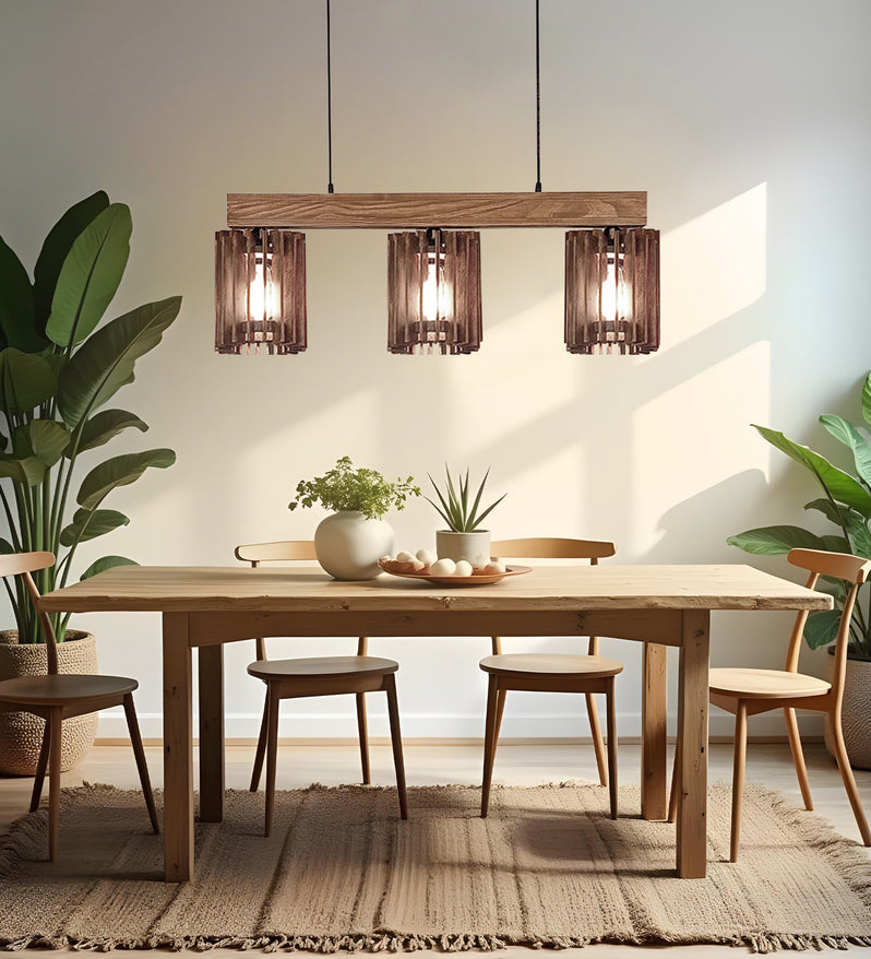 Ventus Brown Wooden Series Pendant Light