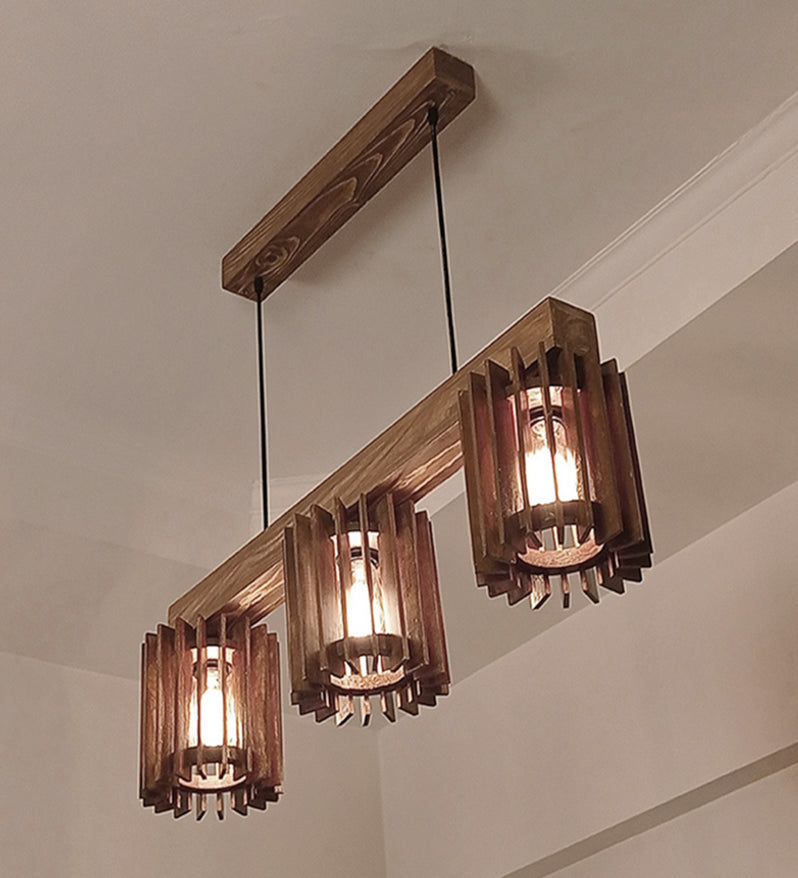 Ventus Brown Wooden Series Pendant Light