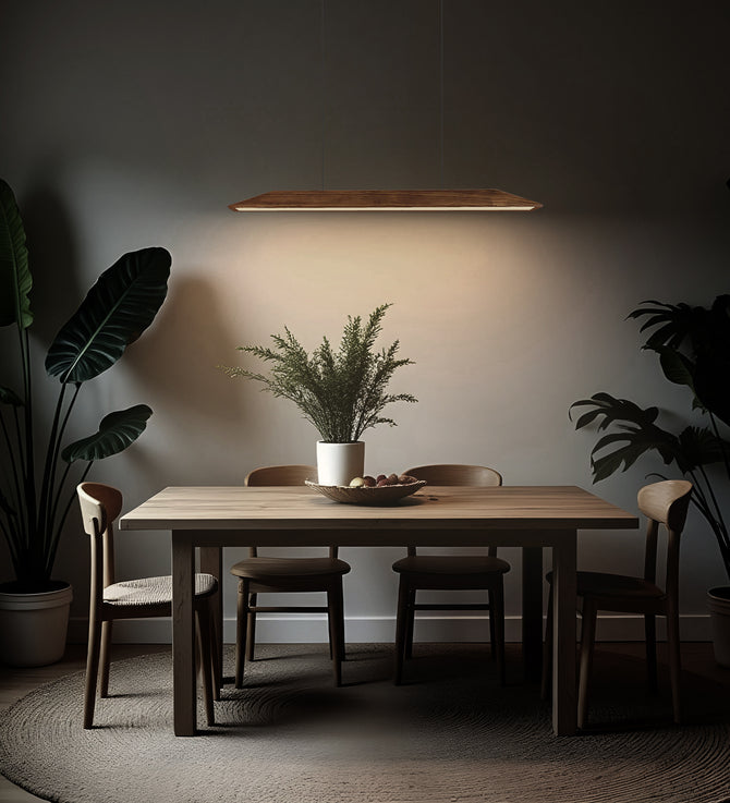 Venus 36 Brown Wooden LED Hanging Lamp-ArtyCraftz.com