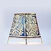 Vibrant Blue Flower Leather Lamp Shade