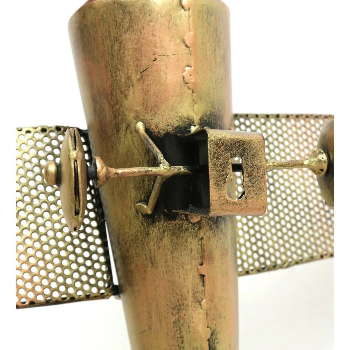 Handcrafted Metal Airplane for Wall Decor
