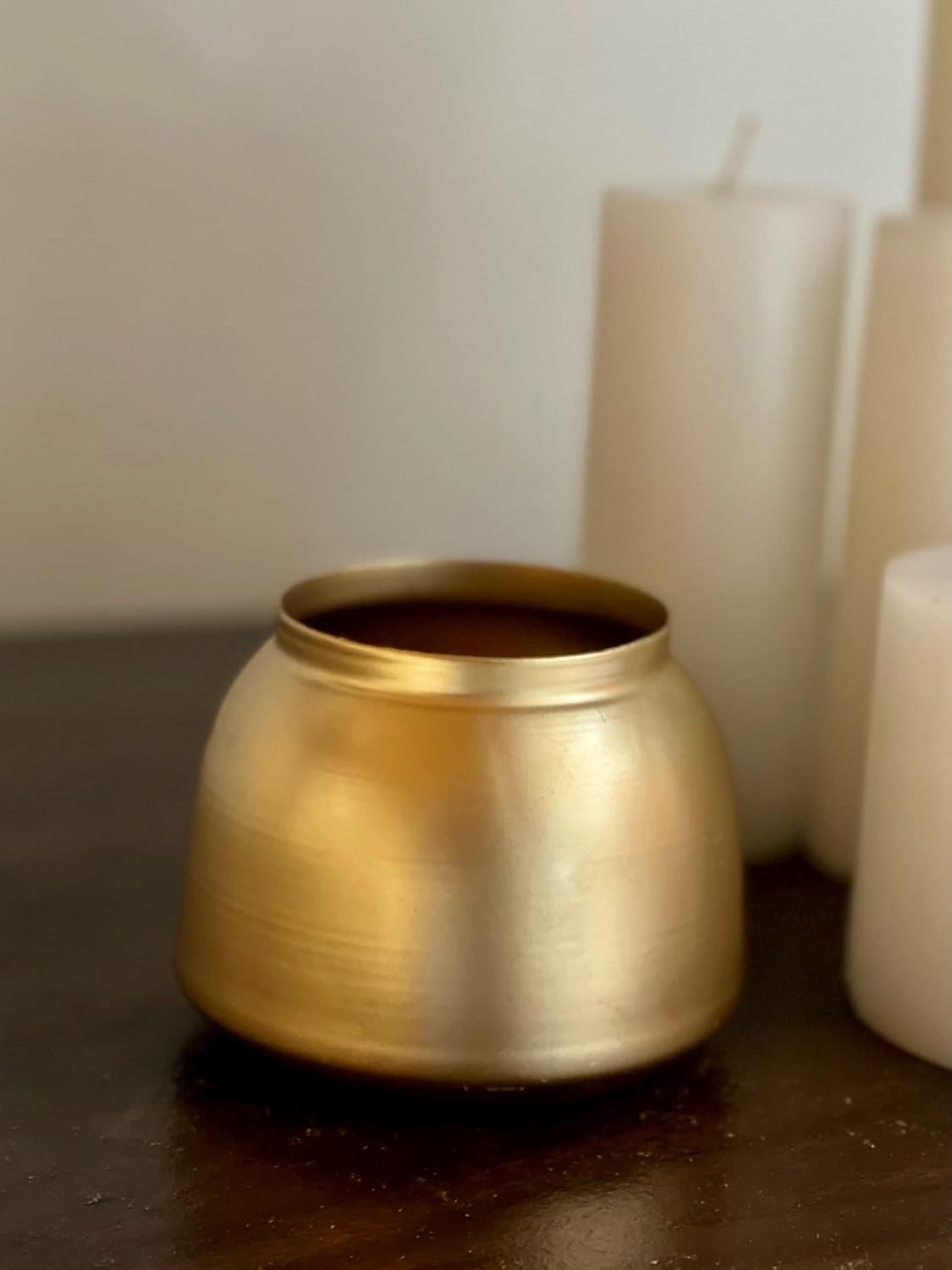 Vintage Gold Matka Metal Vase-ArtyCraftz.com