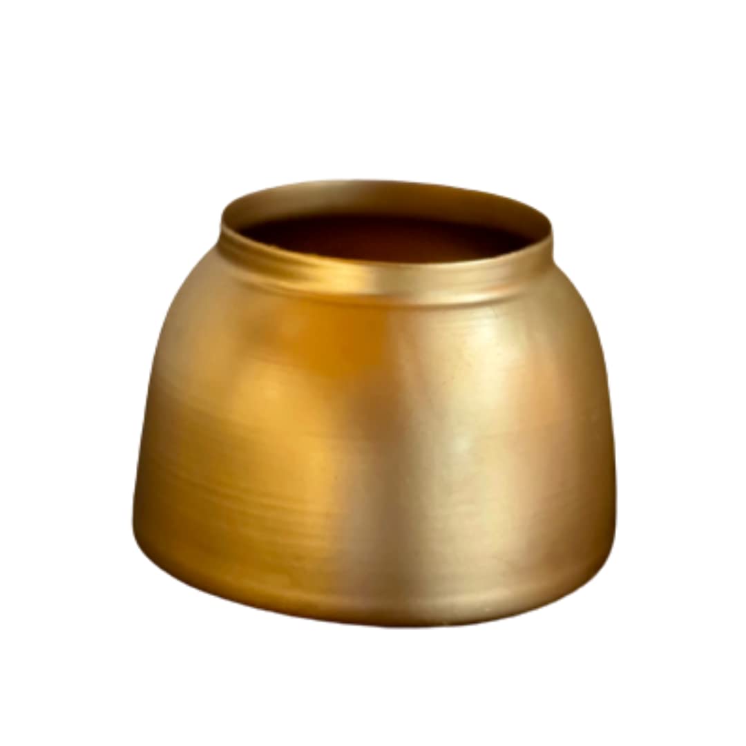 Vintage Gold Matka Metal Vase-ArtyCraftz.com