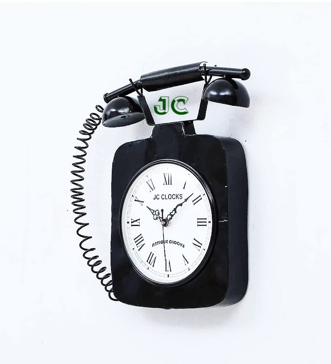 Vintage Telephone Wall Clock Right View-ArtyCraftz.com