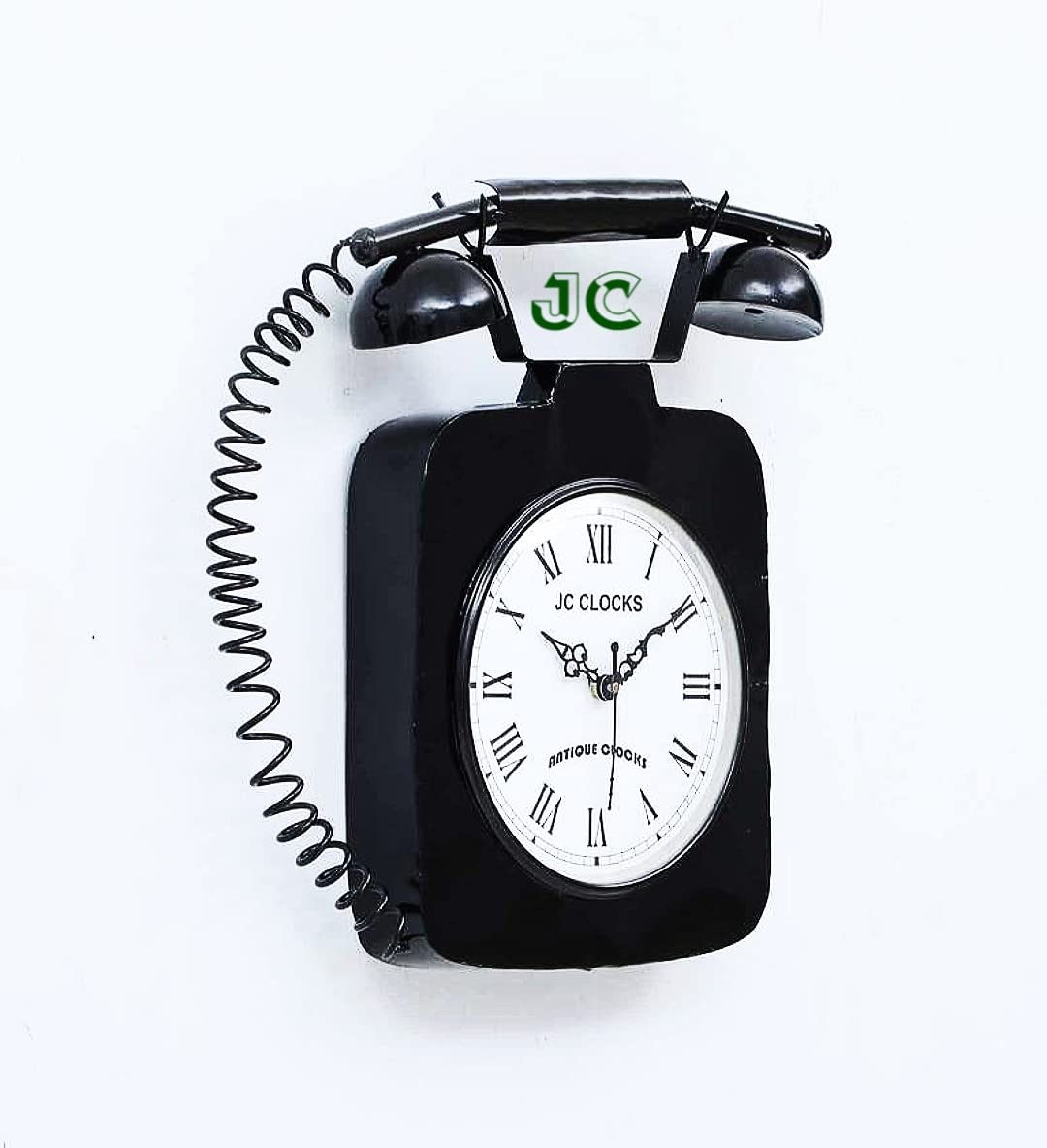 Vintage Telephone Wall Clock Left View-ArtyCraftz.com