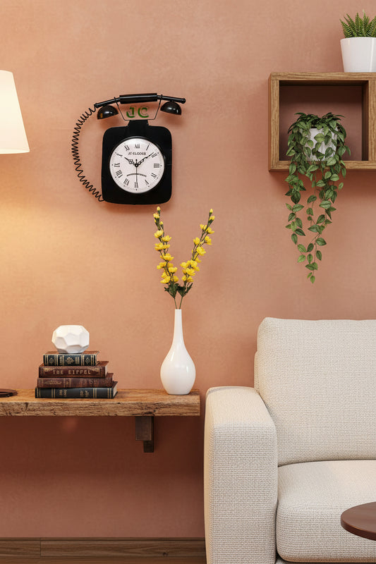 Vintage Telephone Wall Clock-ArtyCraftz.com