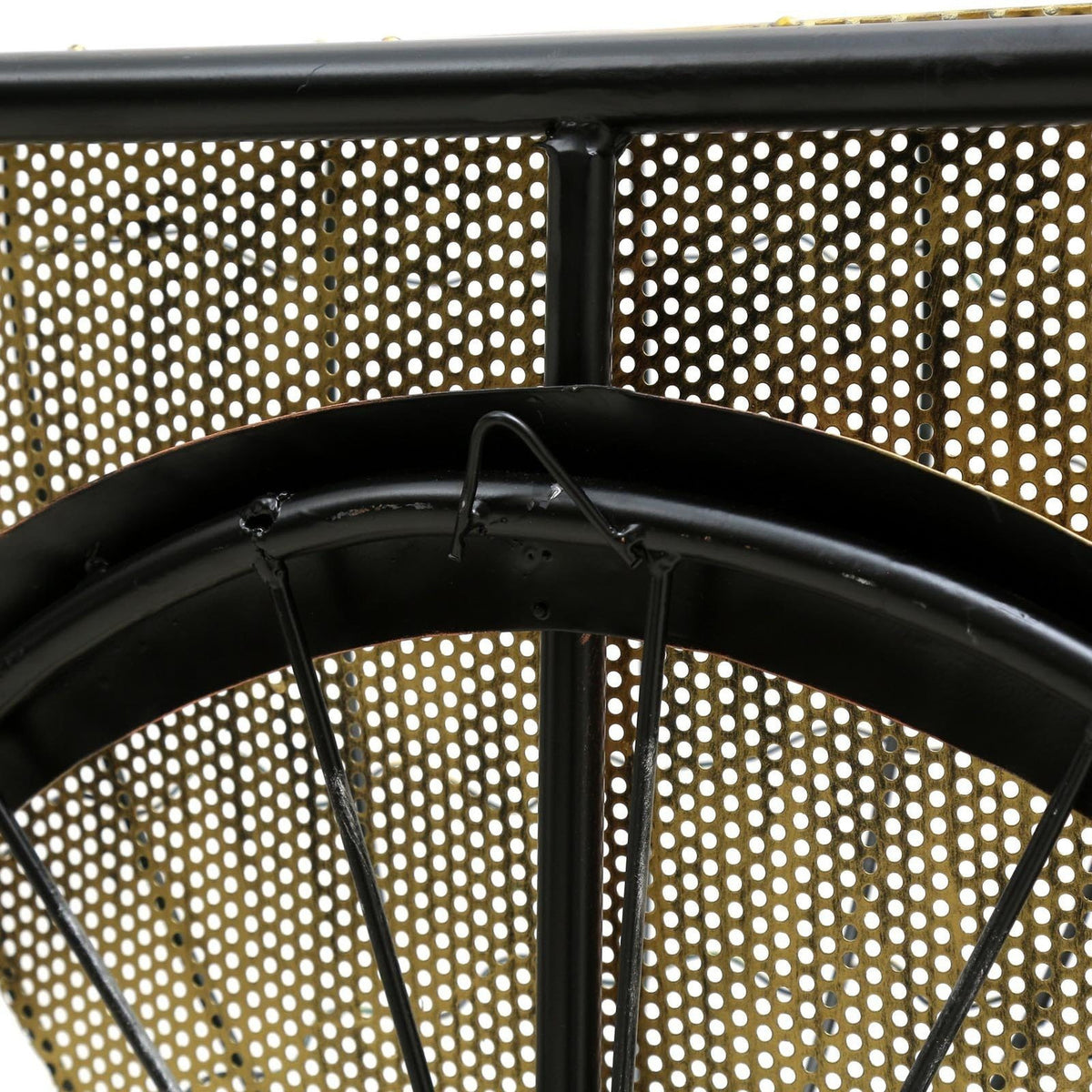 Vintage Wrought Iron Bicycle Wall Art with Basket-artycraftz.com