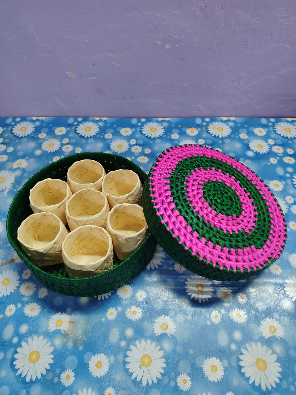 Handmade Palm Leaves Spice Box