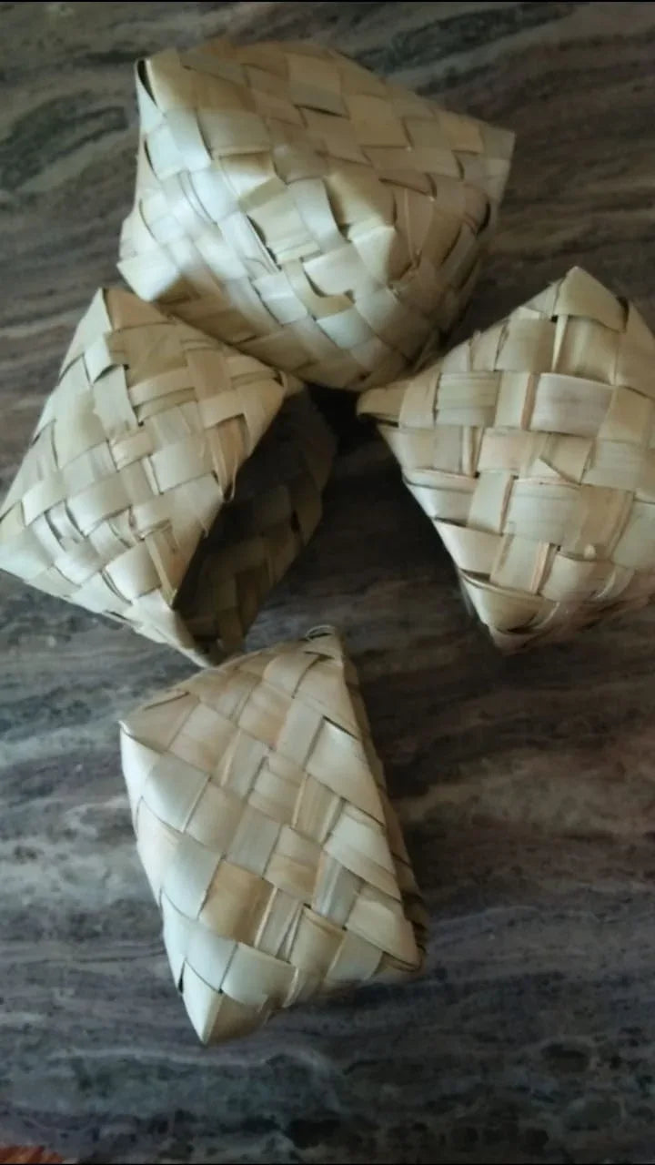 Handcrafted Traditional Palm Leaf Mittai Box (5 pieces)