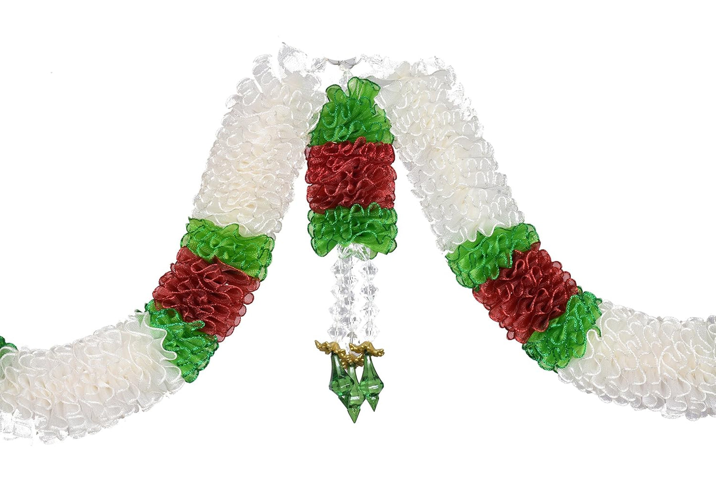 White Green Red Net Ribbon Door Thoran