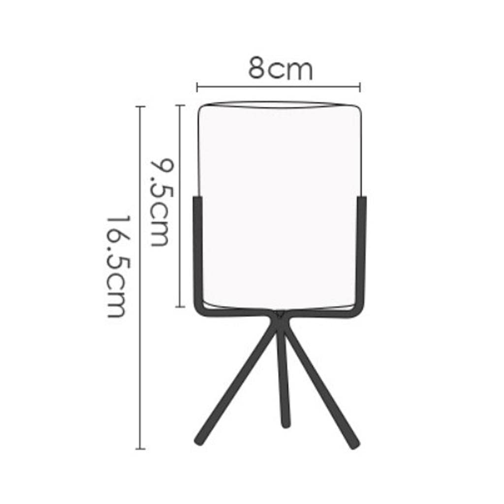 White ceramic tabletop planter with gold metal tripod stand-ArtyCraftz.com