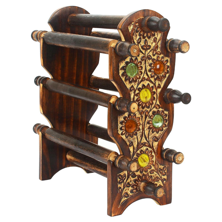 Wooden Bangle Holder Jewellery Stand For Women Carving Bangle Organizer 2853778231388