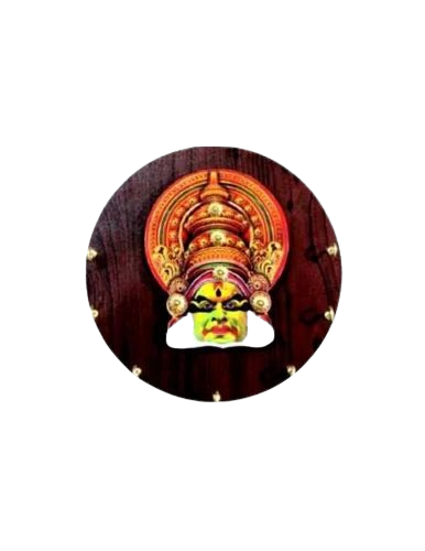 Wooden Kathakali Face Key Holder Big - ArtyCraftz.com